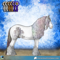 Horse Color:Nacre Chocolate Black Chinchilla Ice Sabino Tobiano