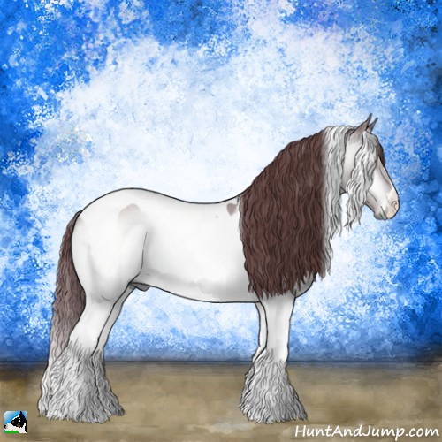 Horse Color:Chocolate Brown Chinchilla Onyx Tobiano 