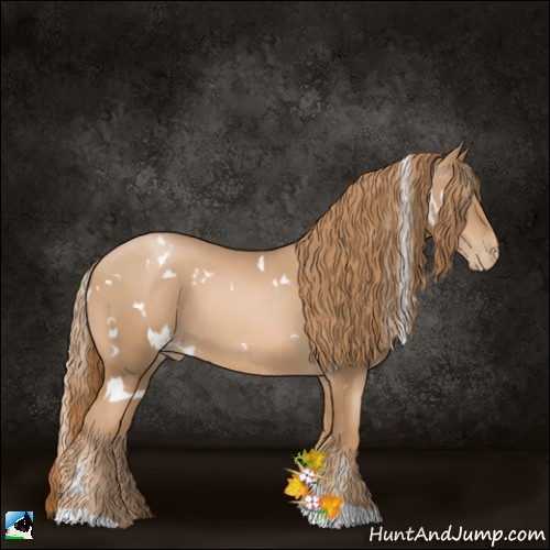 Horse Color:White Spotted Chestnut Pearl 