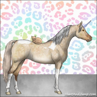 Horse Color:Silver Buckskin Ice Roan Dun Tobiano Brindle 