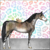 Horse Color:Brown Dun Mushroom Sabino Brindle