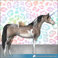 Horse Color:Brown Ice Dun Sabino Tobiano Brindle 