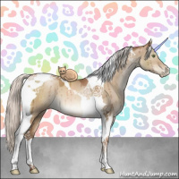 Horse Color:Silver Brown Pearl Dun Tobiano Brindle 