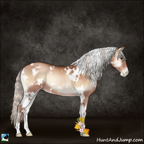 Horse Color:White Spotted Silver Blue Onyx Pearl 