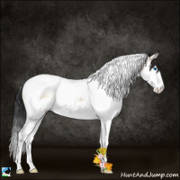 Horse Color:White Spotted Brown Ice Onyx Splash Tobiano 