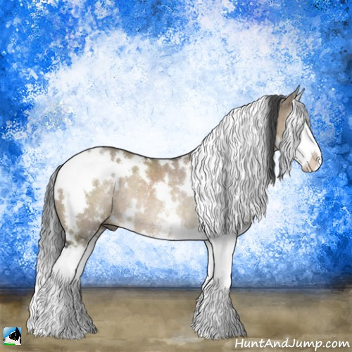 Horse Color:White Spotted Brown Dun Sabino Splash Rabicano 