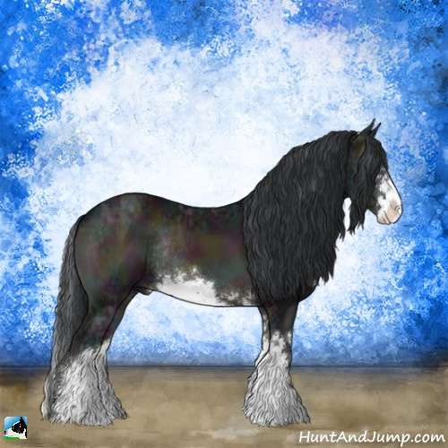 Horse Color:Midnight Brown Ice Onyx Sabino Rabicano 