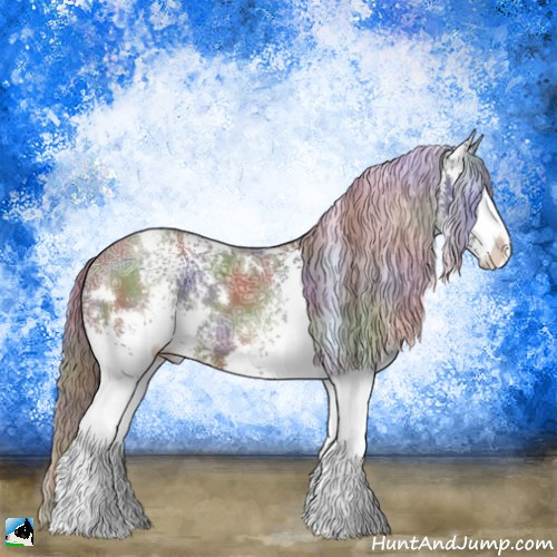 Horse Color:Nacre White Spotted Chocolate Palomino Ice 