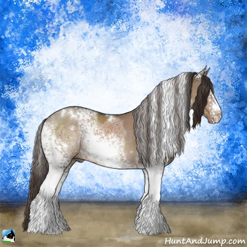 Horse Color:White Spotted Liver Red Dun Ice Rabicano 