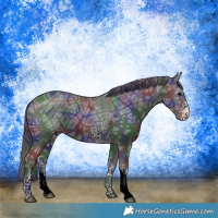 Horse Color:Nacre Smoky Black Ice Sabino