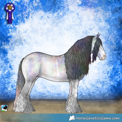 Horse Color:Nacre Brown Chinchilla Onyx Sabino Rabicano 