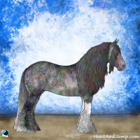 Horse Color:Nacre Brown Chinchilla Ice Onyx Tobiano 