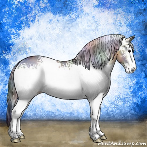 Horse Color:Nacre White Spotted Silver Brown Ice Onyx Rabicano 
