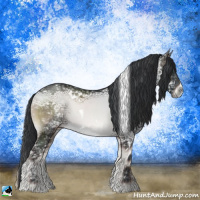 Horse Color:White Spotted Blue Onyx Ice