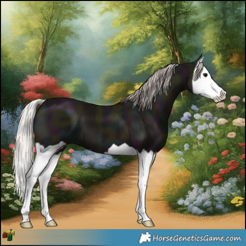 Horse Color:Midnight Silver Black Splash 