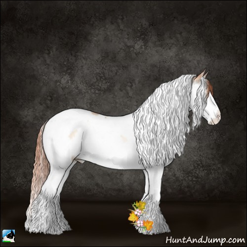 Horse Color:Sable Champagne Pearl Onyx Splash Tobiano Rabicano 