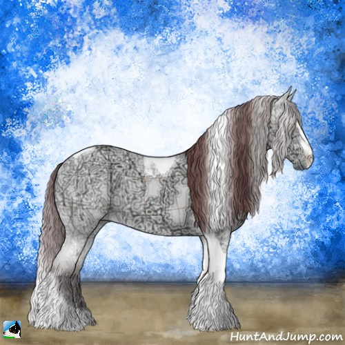 Horse Color:Plaid Chocolate Bay Chinchilla Ice Dun Sabino Tobiano
