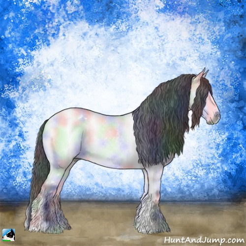 Horse Color:Nacre White Spotted Brown Chinchilla Onyx Rabicano