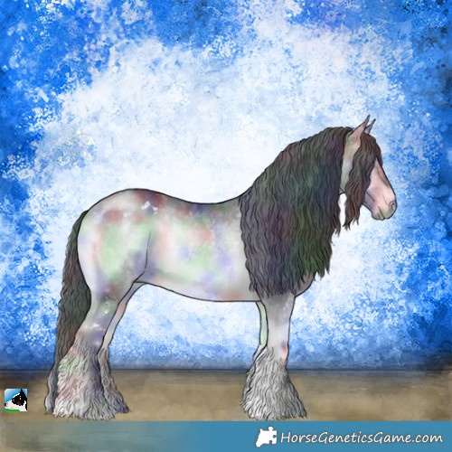 Horse Color:Nacre White Spotted Brown Chinchilla Onyx Rabicano