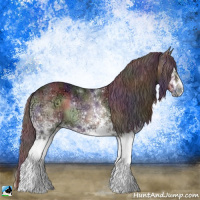 Horse Color:Nacre White Spotted Chocolate Brown Ice Onyx 