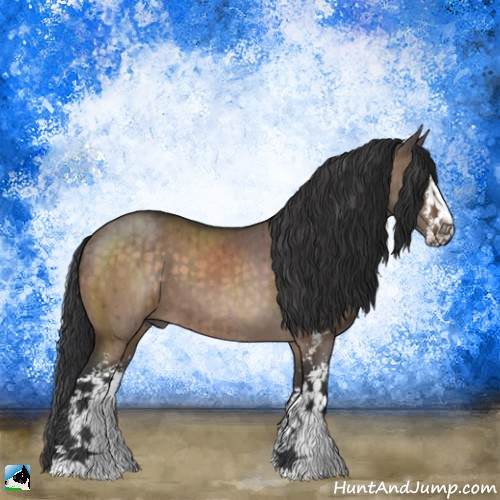 Horse Color:Brown Dun Mushroom Sabino Brindle 