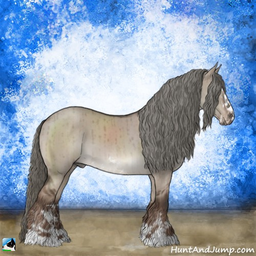 Horse Color:Liver Red Dun Mushroom Sabino Brindle 
