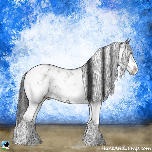 Horse Color:Grullo Mushroom Sabino Brindle 