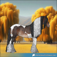 Horse Color:Brown Tobiano Rabicano 