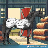 Horse Color:Gray Black Appaloosa