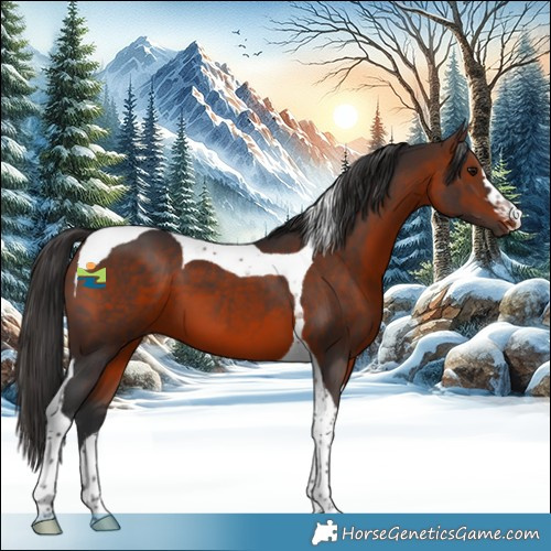 Horse Color:Brown Tobiano 