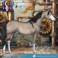 Horse Color:Brown Dun Mushroom 