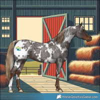 Horse Color:White Spotted Liver Red Roan 