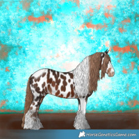 Horse Color:Liver Chestnut Tobiano Near Leopard 