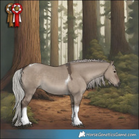 Horse Color:Silver Grullo Tobiano 