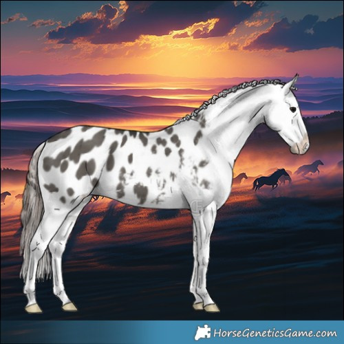 Horse Color:Grullo Appaloosa Brindle 
