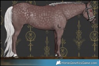 Horse Color:Chocolate Silver Black Chinchilla Rabicano 
