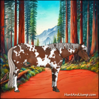 Horse Color:White Spotted Silver Bay 