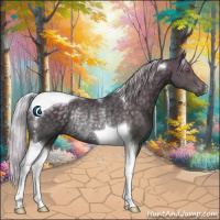 Horse Color:Silver Black Chinchilla Tobiano Rabicano 