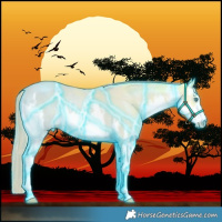 Horse Color:Thunderstruck White Spotted Perlino Ice 