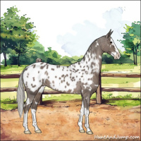 Horse Color:White Spotted Silver Black Sabino Splash Appaloosa 