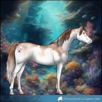 Horse Color:White Spotted Gold Champagne Onyx Splash 