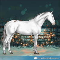 Horse Color:White Spotted Liver Chestnut Tobiano Snowflake Varnish 