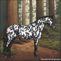Horse Color:Black Appaloosa