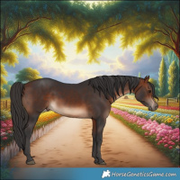 Horse Color:White Spotted Bay 