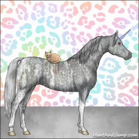 Horse Color:Silver Black Chinchilla Ice Tobiano Rabicano