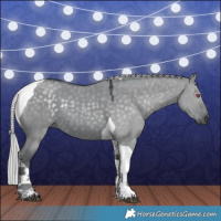 Horse Color:Silver Grullo Chinchilla Tobiano