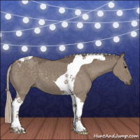 Horse Color:Silver Grullo Tobiano