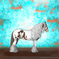 Horse Color:Liver Chestnut Tobiano Appaloosa