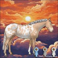 Horse Color:Silver Brown Pearl Tobiano Frame Appaloosa Rabicano