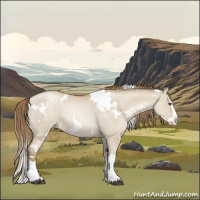 Horse Color:White Spotted Grullo Pearl Splash 